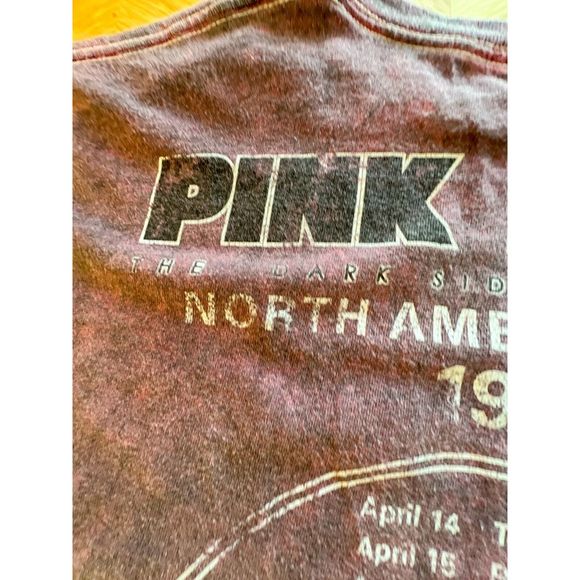 VINTAGE Mens T-Shirt Pink Floyd Dark Side Of The Moon Graphic North America Tour - Picture 14 of 14